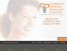 Tablet Screenshot of lubbockimplants.com